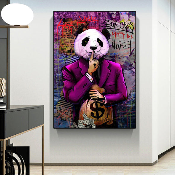 Panda Abstract Canvas