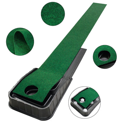 Golf Putting Green With Auto Ball Return