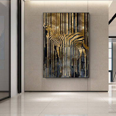 Abstract Golden Zebra