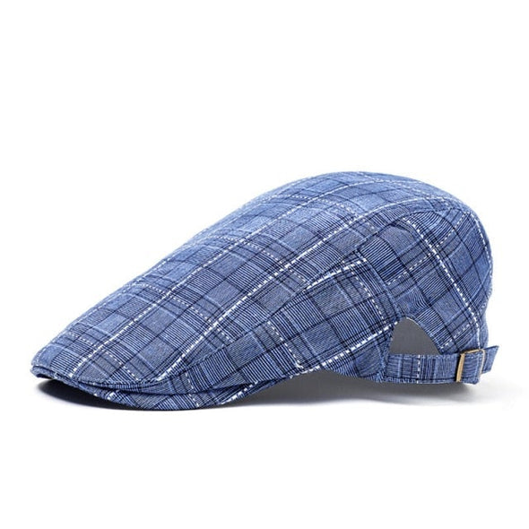 Golf Classic Flat Cap (Blue)