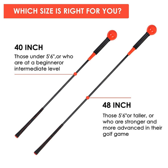 Golf Flex Rod Swing Trainer (Orange 40 Inch)