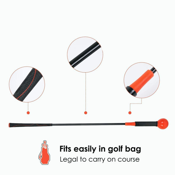 Golf Flex Rod Swing Trainer (Orange 40 Inch)