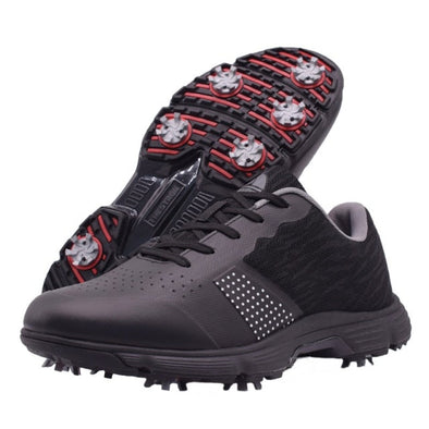 Golf Spiked Ripple Black Pro Shoes