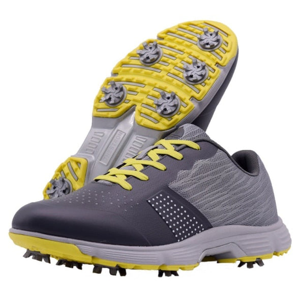 Golf Spiked Ripple Gray Pro Shoes