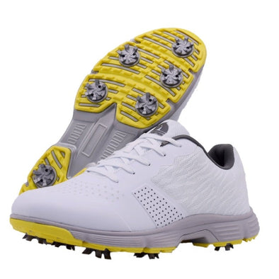 Golf Spiked Ripple White Pro Shoes