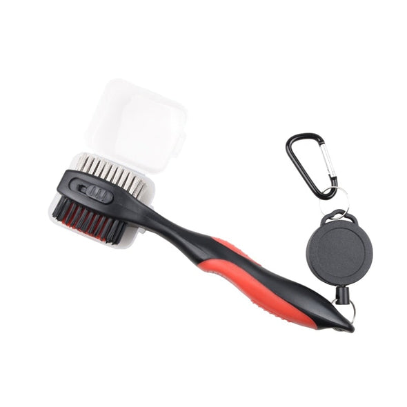 Golf Double Headed Club Brush (Red)