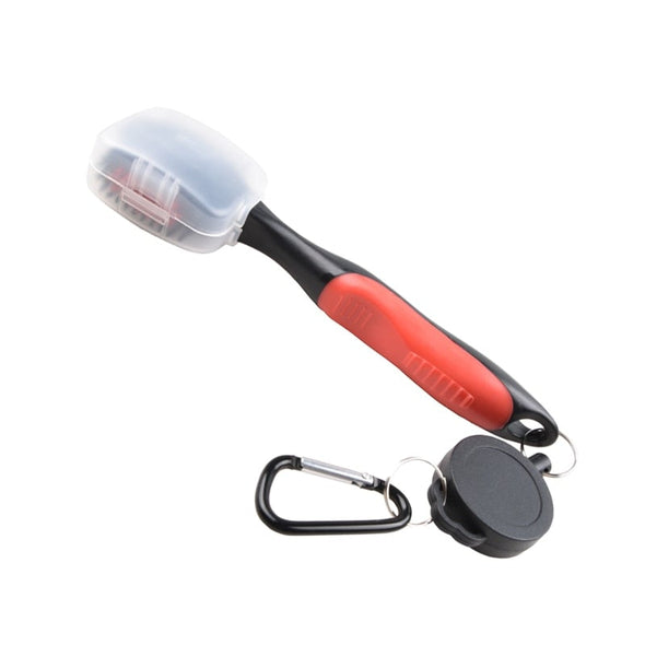 Golf Double Headed Club Brush (Red)