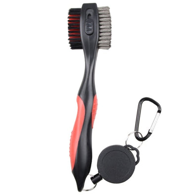 Golf Double Headed Club Brush (Red)