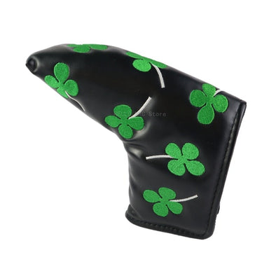 Golf Lucky Clover Blade Putter Clubhead Covers (Black)