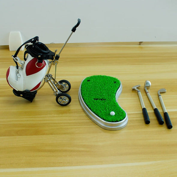 Golf Miniature Golf Bag Pen Holder (Green Bag)