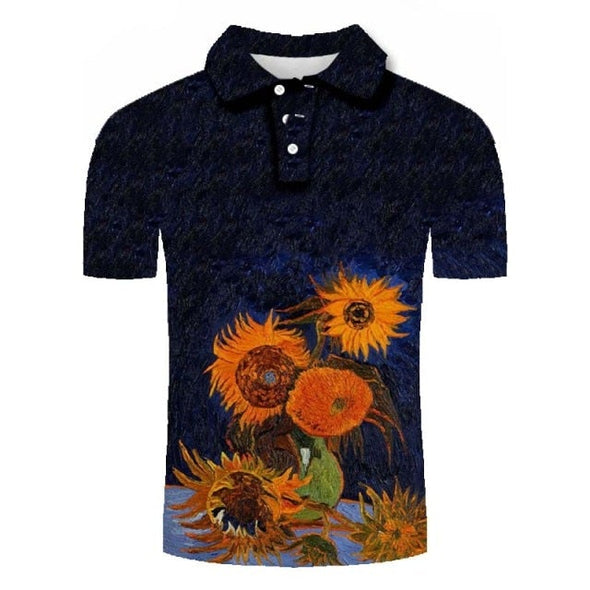 Golf Cooltech Mosaic Loud Golf Shirt (Flowers)