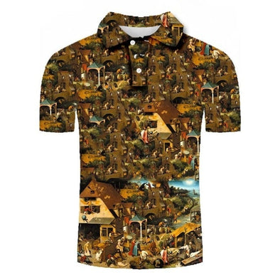 Golf Cooltech Mosaic Loud Golf Shirt (Civilization)