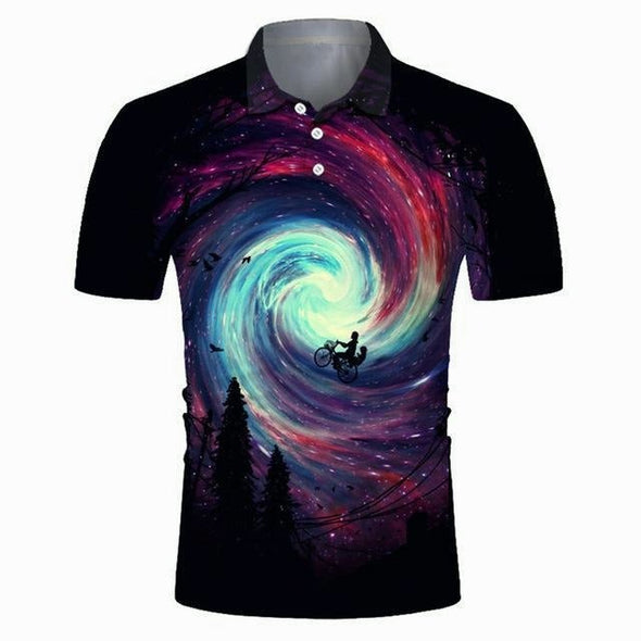 Golf Cooltech Digital Art Loud Shirt (Nebulas)