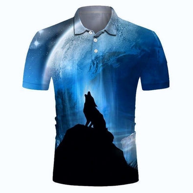 Golf Cooltech Digital Art Loud Shirt (Full Moon)