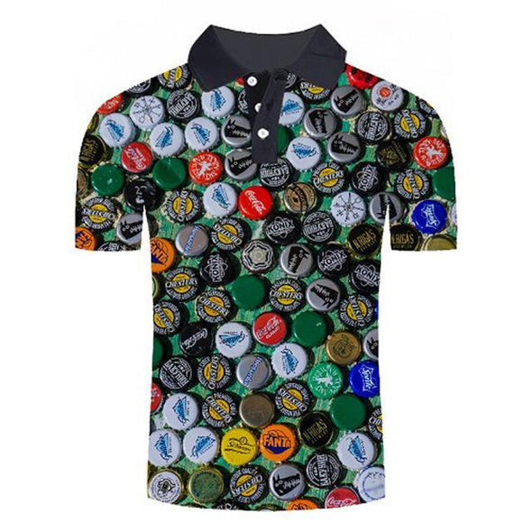 Golf Cooltech Loud Drink Up Shirt (Bottle Caps Organized)