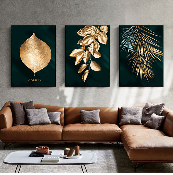 Golden Plant Canvas