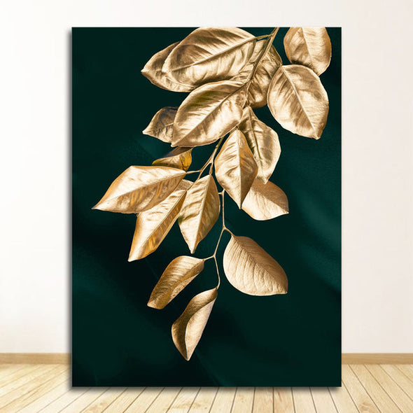 Golden Plant Canvas