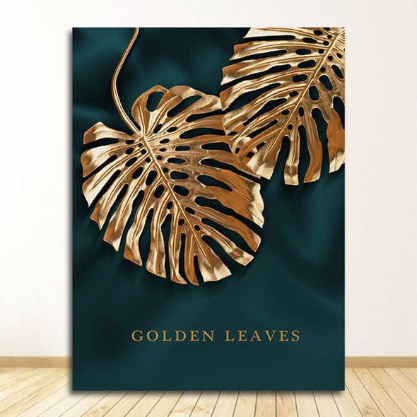 Golden Plant Canvas