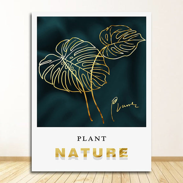 Golden Plant Canvas